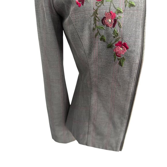 XOXO Y2K Floral Plaid Peplum Blazer Size Medium - Picture 7 of 9